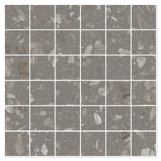 Sant’Agostino Mosaik Klinker <strong>Glow</strong>  Silk Grey Matt-Satin 30x30 (5x5) cm