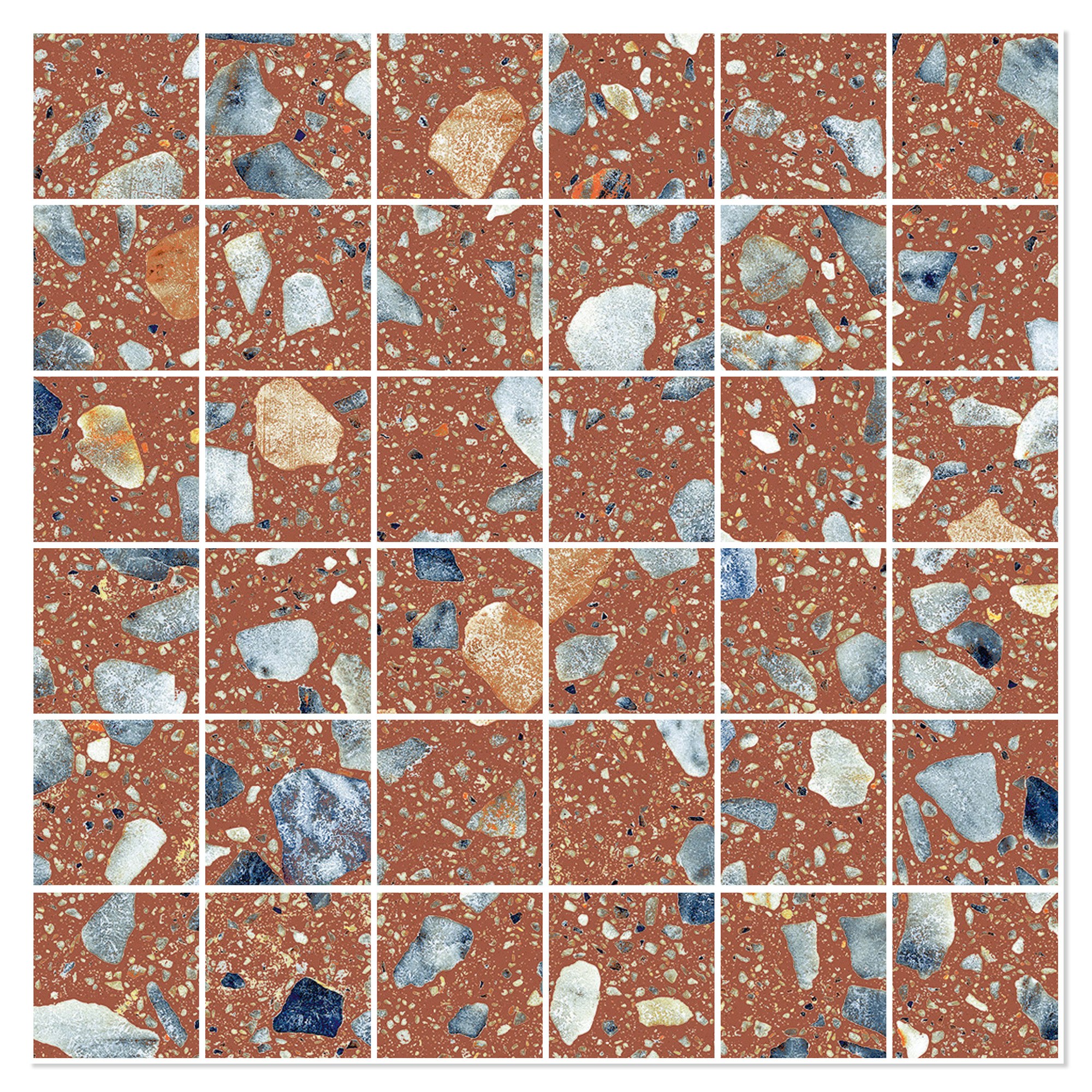 Sant’Agostino Mosaikk Gulvflis Glow Plus Sunset Polert 30x30 (5x5) cm