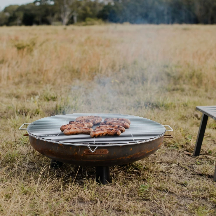 BBQ Sett med Ildskål Cortenstål med Fot 80 cm & Grillrist