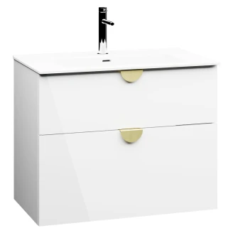 Tvättställsskåp <strong>Celeste</strong>  Vit Blank 80 cm med Handfat Vit Blank