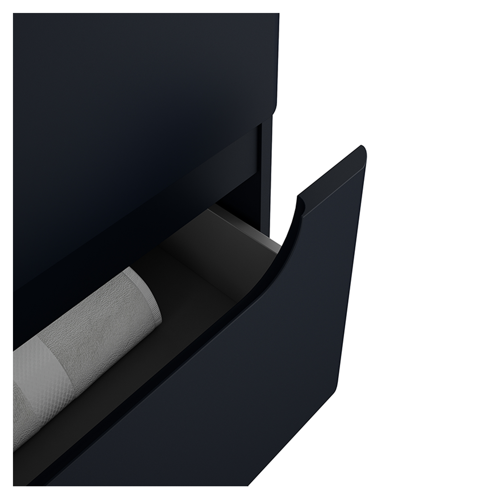 Dubbelt Tvättställsskåp Rondo Mörblå Matt 120 cm | Hill Ceramic®