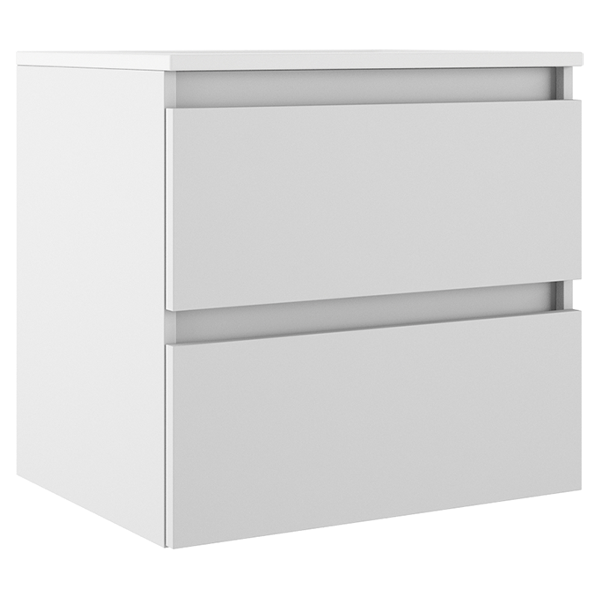 Servantskap Compakt Hvit Matt 60x40 cm med Servant Hvit Blank