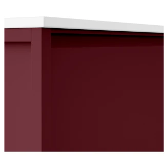Badrumskommod <strong>Tone</strong>  Röd Matt 80 cm 1 låda med Handfat