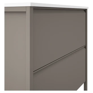 Badrumskommod <strong>Tone</strong>  Grå Matt 120 cm, 2 Lådor med Handfat