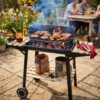 Kolgrill <strong>BBQ Living</strong>  Svart 90x45 cm