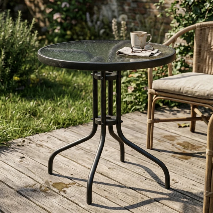 Hagebord Almaro Svart Ø 60 cm