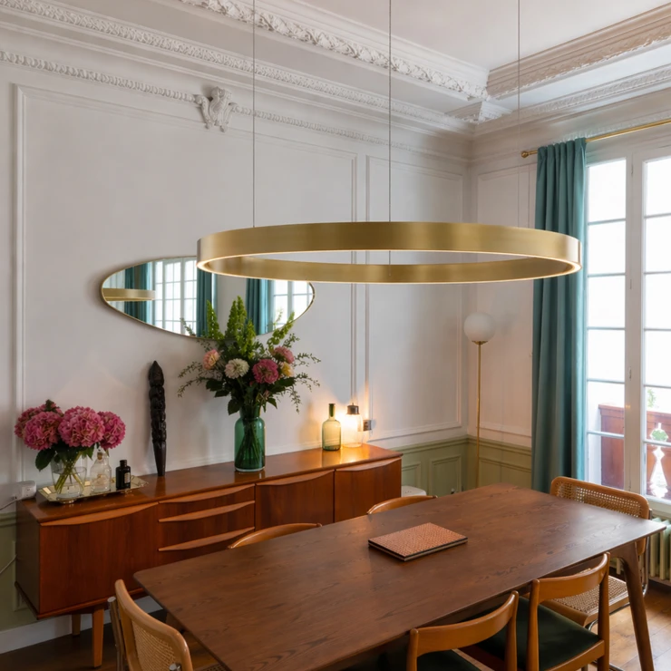 Nova Luce Hengende Lampe Motif Gull Ø 100 cm