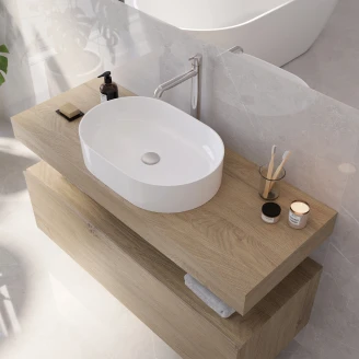 Benkplate <strong>Elmstone</strong>  Eik Matt 120 cm
