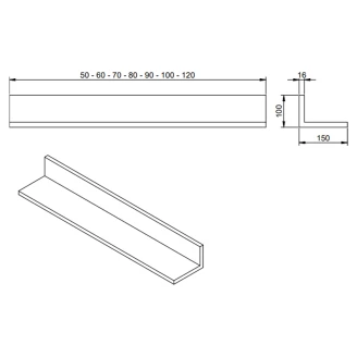 Badrumshylla <strong>Omni</strong>  Grön Matt 90 cm