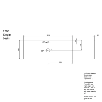 Cosentino Bänkskiva <strong>Dekton</strong>  Svart Matt 120 cm