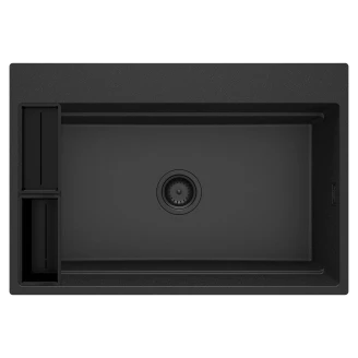 Granit Diskho <strong>Magnetic</strong> Metallic Grafit Matt 76x52 cm med Vattenlås