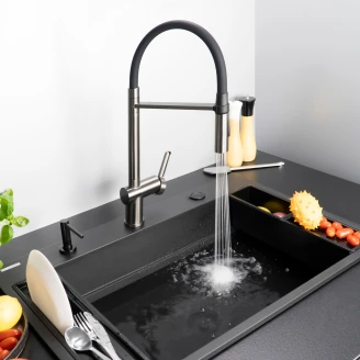 Granit Diskho <strong>Magnetic</strong>  Svart Matt 76x52 cm med Vattenlås