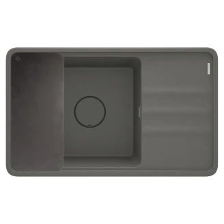 Granit Diskbänk <strong>Momi</strong>  Antracit Metallic Matt 82x50 cm med Vattenlås