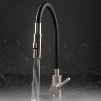 Köksblandare med Flexibel Pip Luno Svart Matt 2-funktionsspray