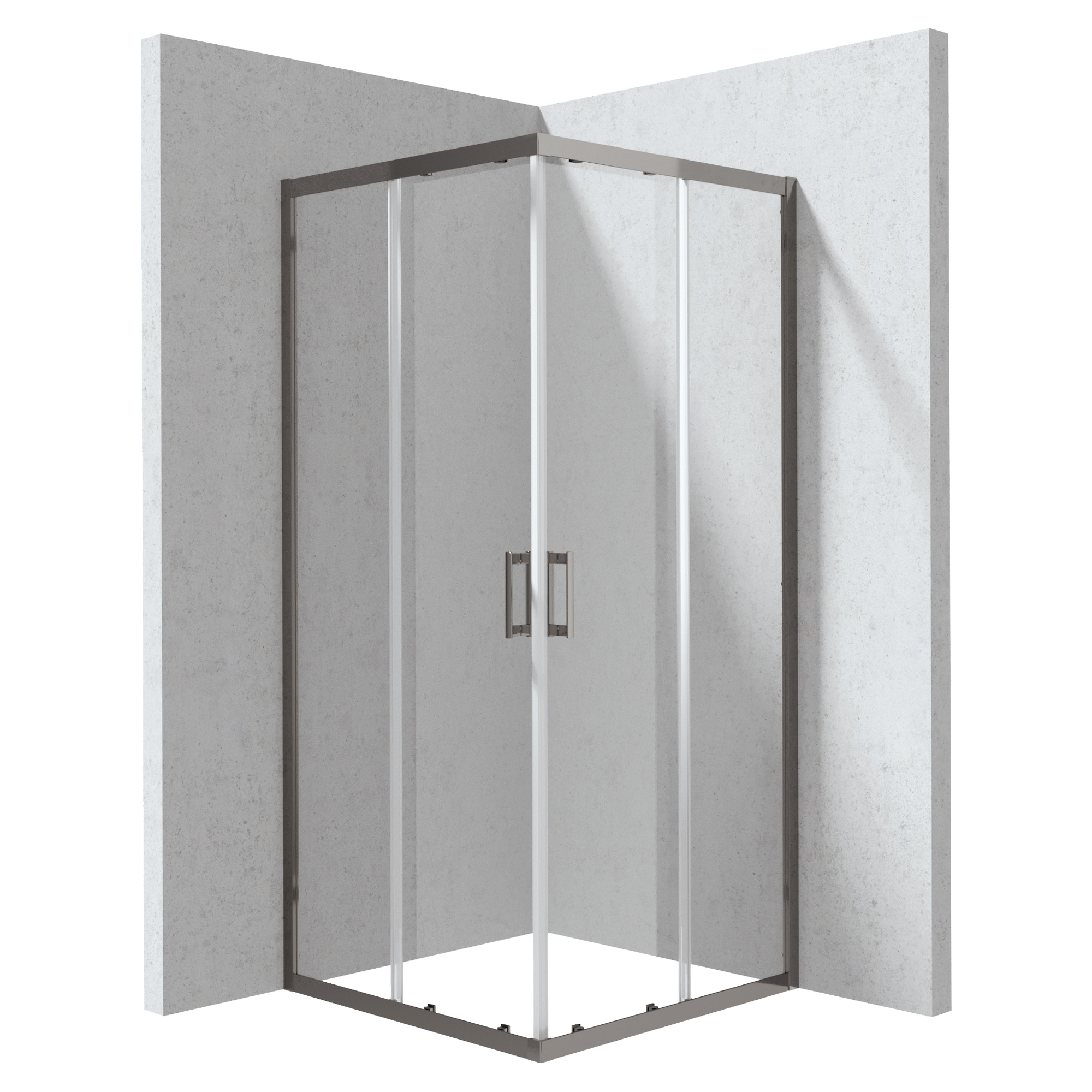 Duschhörn Funkia Evo Kvadratisk Titanium 80x80 cm