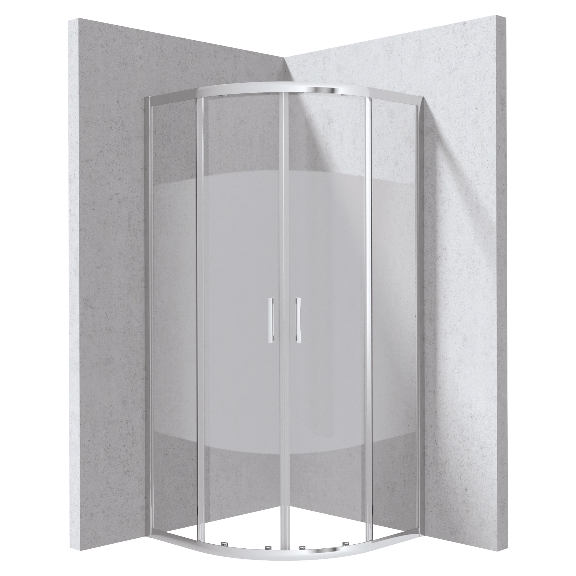 Duschhörn Funkia Evo Rund Krom 80x80 cm Randigt Mönster