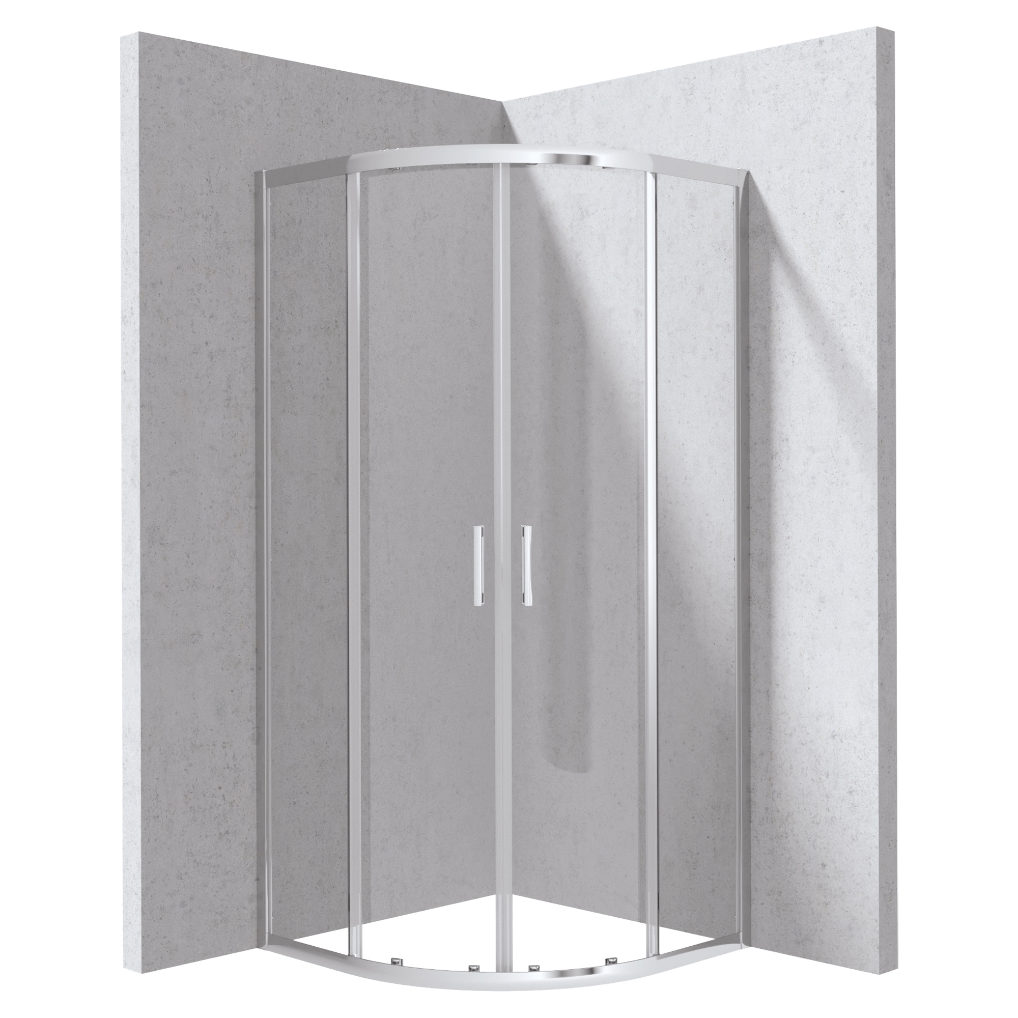 Duschhörn Funkia Evo Rund Krom 80x80 cm