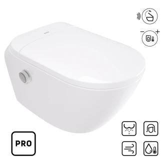 Vägghängd Duschtoalett <strong>Silia</strong>  Pro Vit Blank