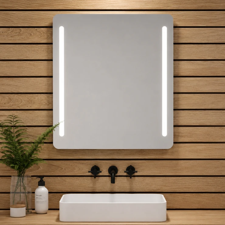 Speil Claros 80x70 cm med Dobbel Sandblåsing
