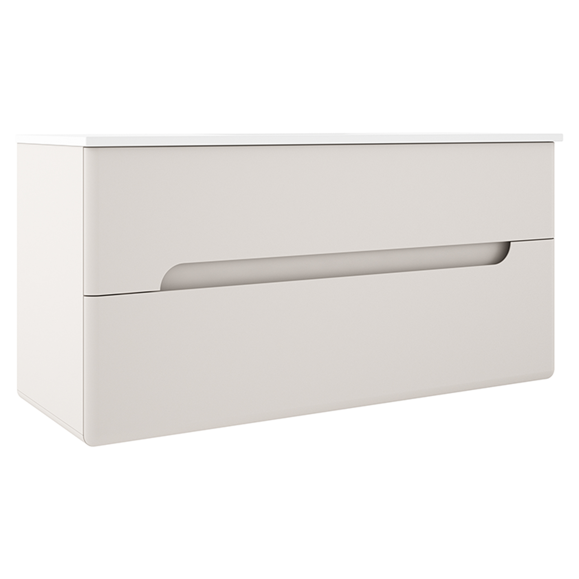Dobbelt Servantskap Rondo Beige Matt 120 cm