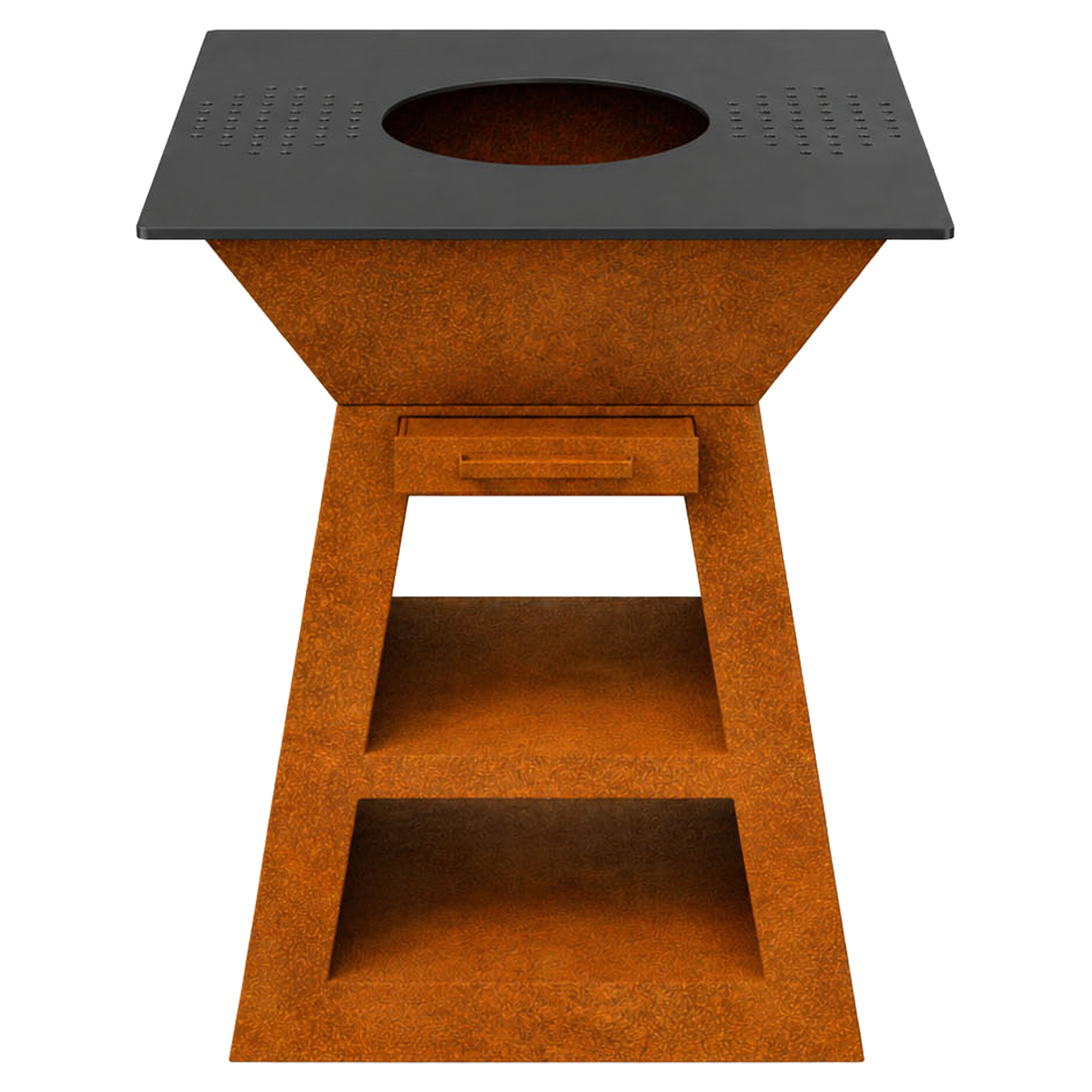 Cortena Eldstad Coccina Cortenstål 90x90 cm