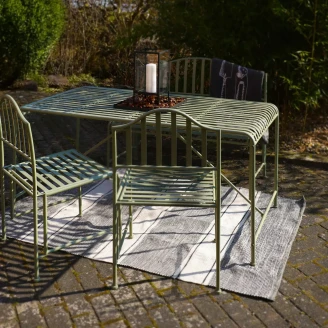 Trädgårdsset med Bord 158x78 cm & 4 Stolar <strong>Passage</strong>  Grön