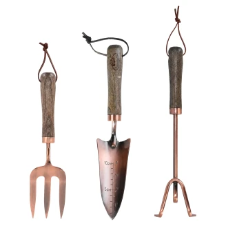 Trädgårdsredskapsset med Spade, Krattaffel & Trädgårdskultivator <strong>Coreline</strong>  Koppar