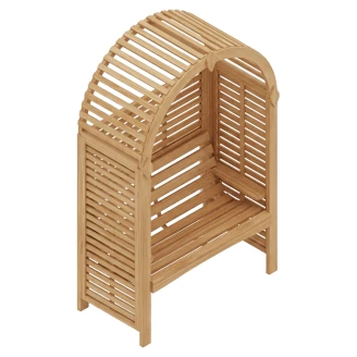 Pergola med Hel Spaljé <strong>Elvaris</strong>  Trä