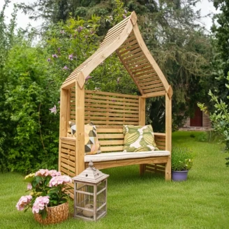 Pergola med Hel Spaljé <strong>Granbern</strong>  Tre