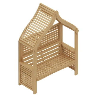 Pergola med Hel Spaljé <strong>Granbern</strong>  Tre
