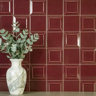 Estudio Kakel <strong>Metropolis</strong>  Dark Red Blank 10x10 cm