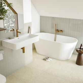 Gulvflis <strong>Slite</strong>  Lys Beige Matt 60x60 cm