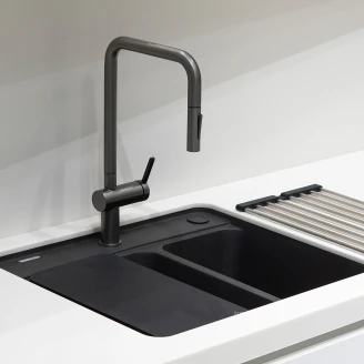 Granit Diskho <strong>Momi</strong>  Svart Matt 60x52 cm med Vattenlås