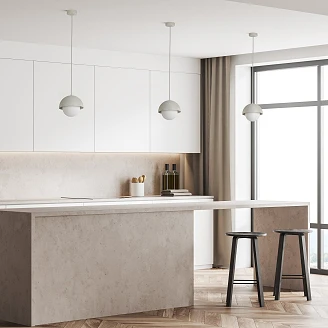 Hängande Lampa <strong>Lavardin</strong>  S Beige Matt