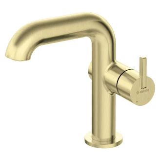 Tvättställsblandare med Rektangulär Pip <strong>Silia</strong>  Guld Matt