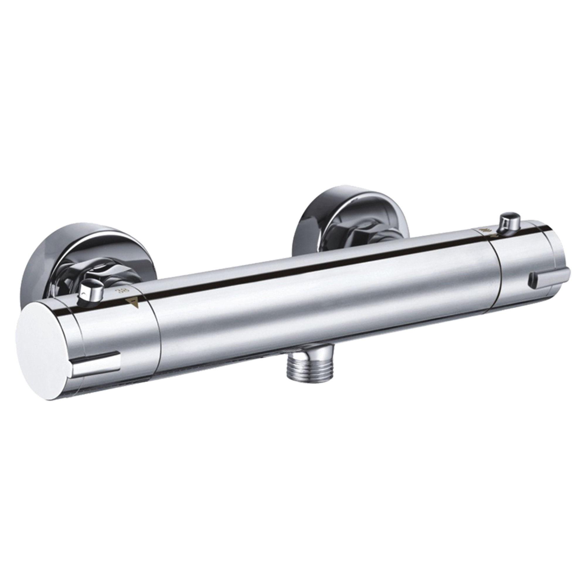 Duschblandare Lucento Krom Blank med Termostat