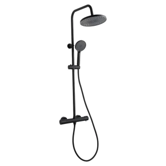 Takduschset <strong>Lumitherm</strong>  Svart Matt med Termostat