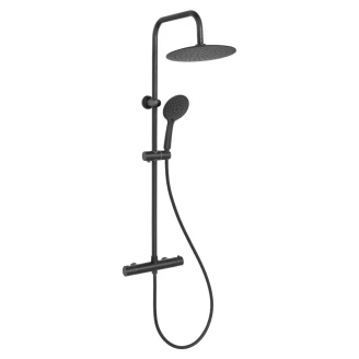 Takduschset <strong>Aether</strong>  Svart Matt med Termostat