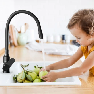 Köksblandare <strong>Flexio</strong>  Svart Matt med Flexibel Pip