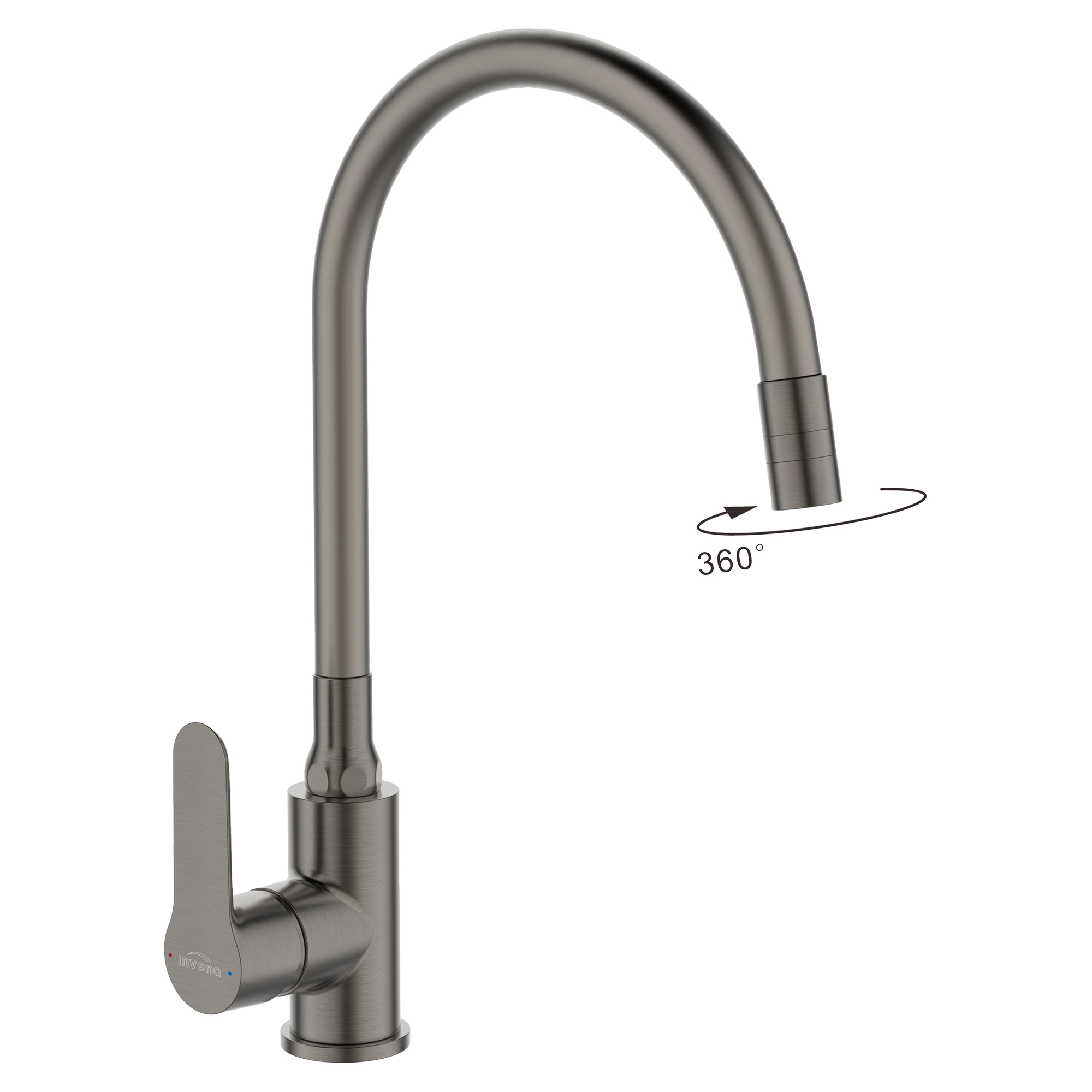Köksblandare Movento Grå Titanium Matt med Flexibel Pip