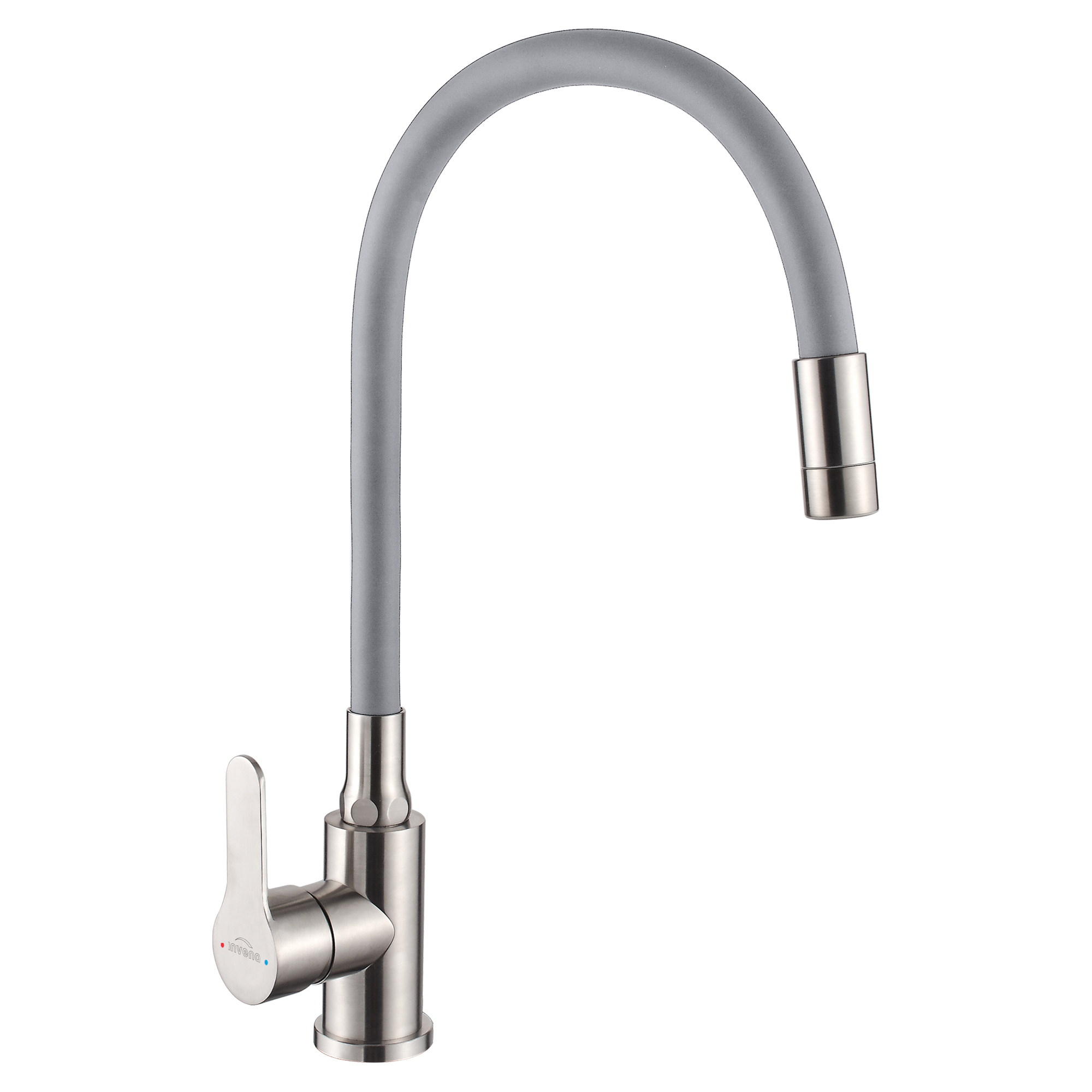 Köksblandare Movento Grå-Inox Matt med Flexibel Pip