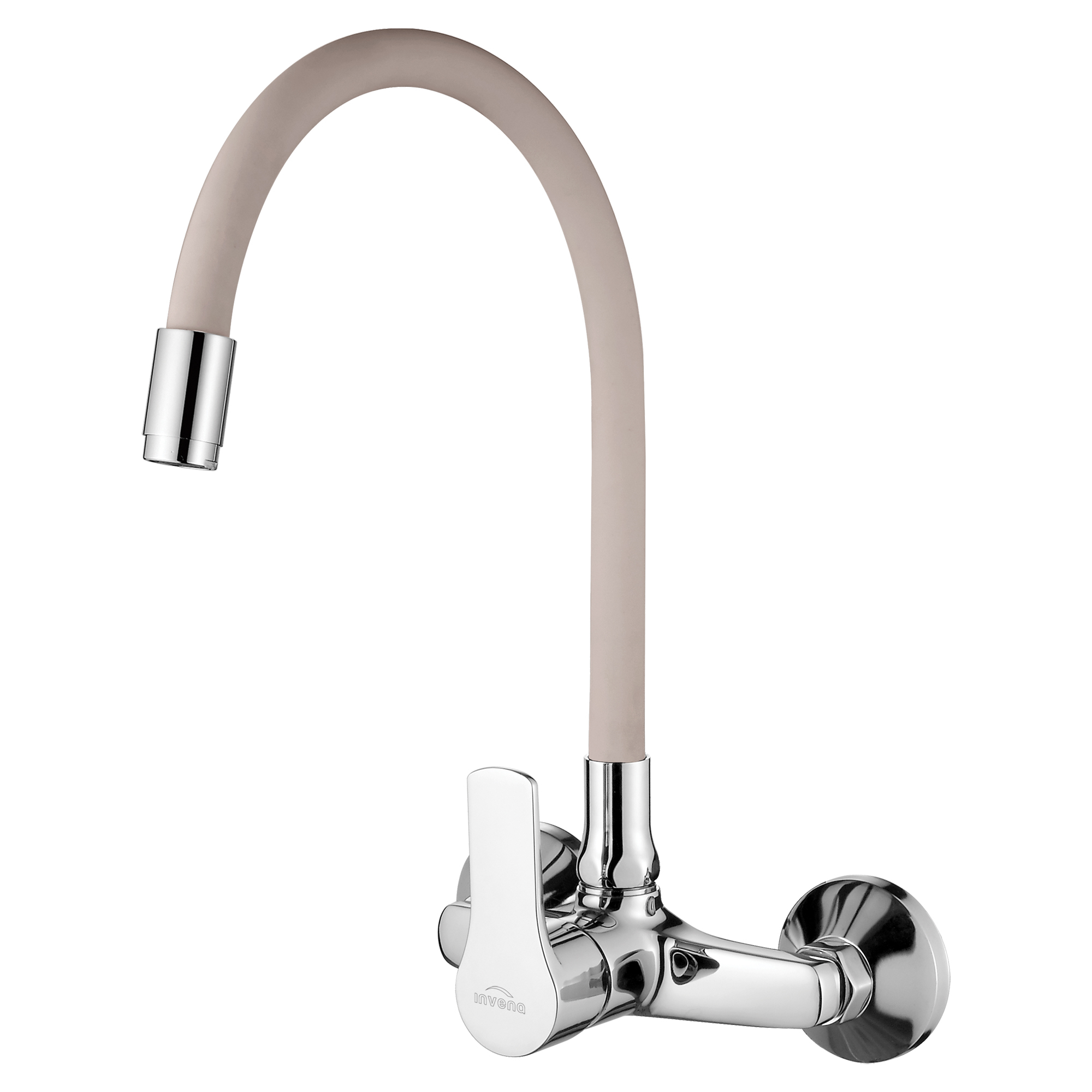 Väggmonterad Köksblandare Taormina Beige Matt med Flexibel Pip