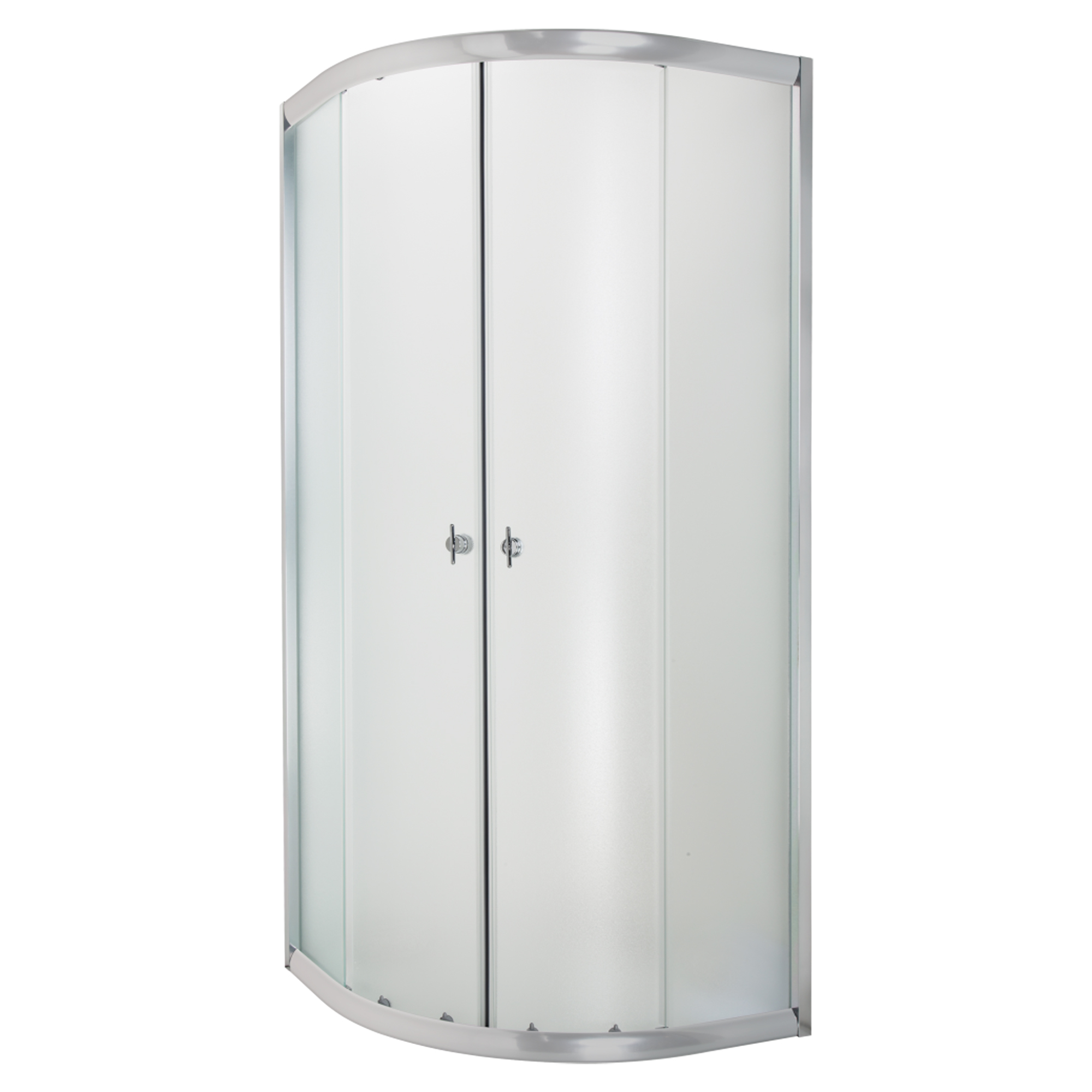 Duschhörn Kavon 80x80 cm Rund Krom Blank Frostat