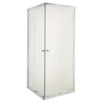 Duschhörn <strong>Lusento</strong>  90x90 cm Kvadratisk Krom Blank Frostat