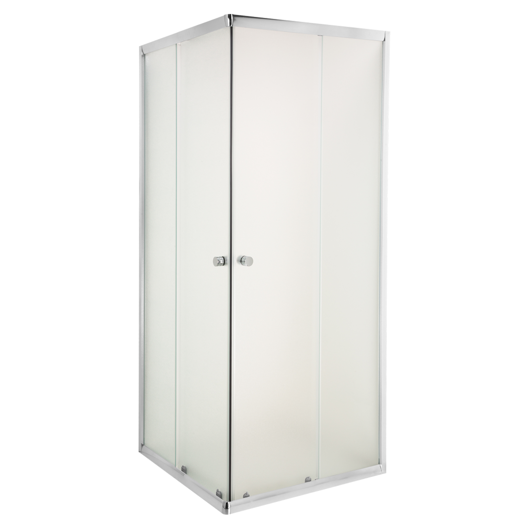 Duschhörn Lusento 90x90 cm Kvadratisk Krom Blank Frostat