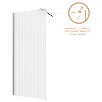 Duschvägg <strong>Asona</strong>  80 cm Krom Blank Räfflat