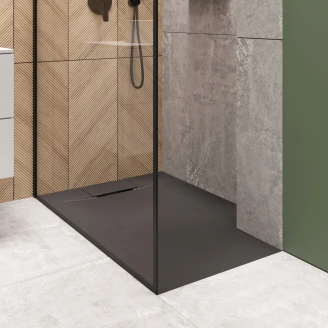 Duschkar <strong>Monviero</strong>  80x100 cm Svart Matt