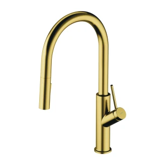 Omnires Köksblandare <strong>Bend</strong>  Guld Matt