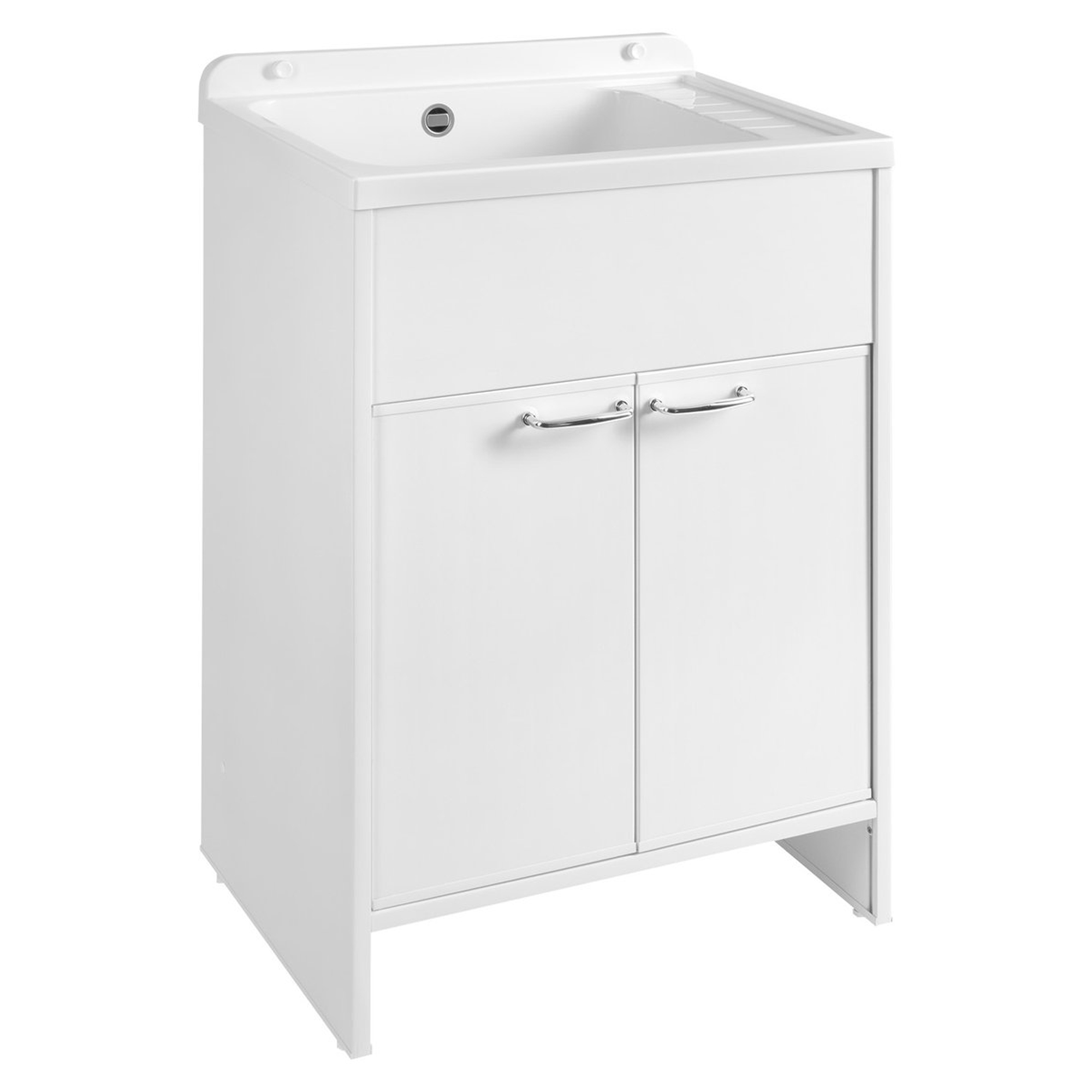 Tvättbänk Tvaro Vit 58x38 cm med Vattenlås