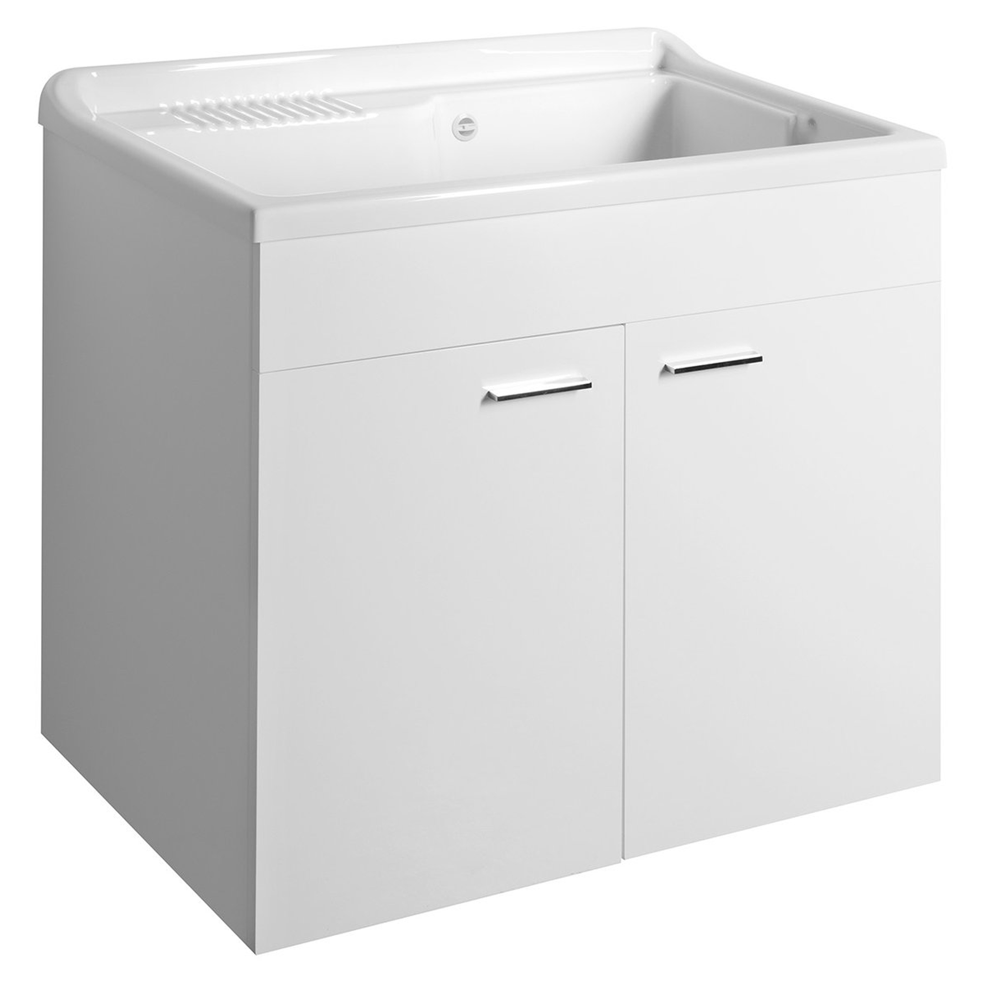 Tvättbänk Tvaro Vit 80x50 cm med Vattenlås